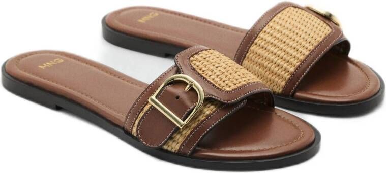 Mango slippers bruin