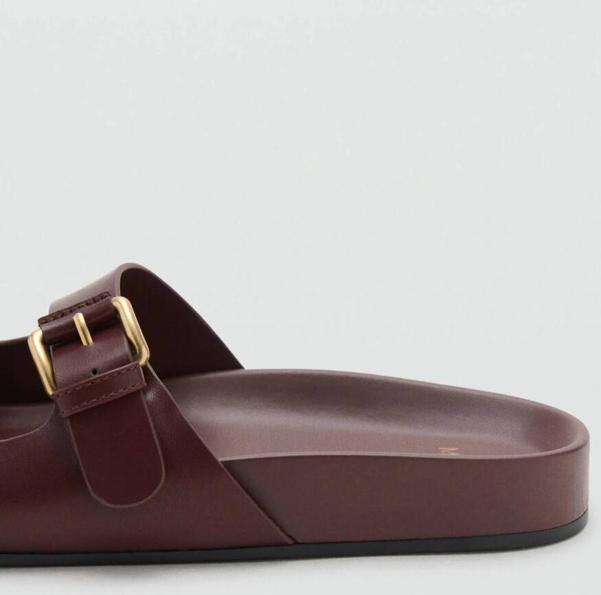 Mango slippers donkerrood