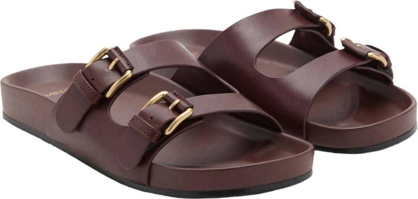 Mango slippers donkerrood
