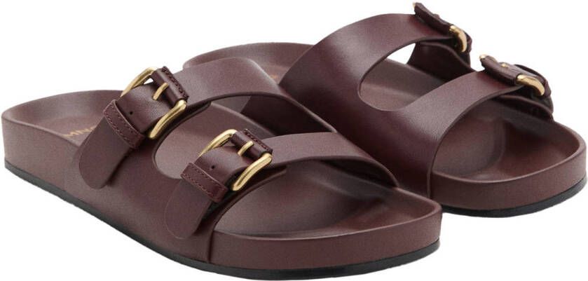 Mango slippers donkerrood