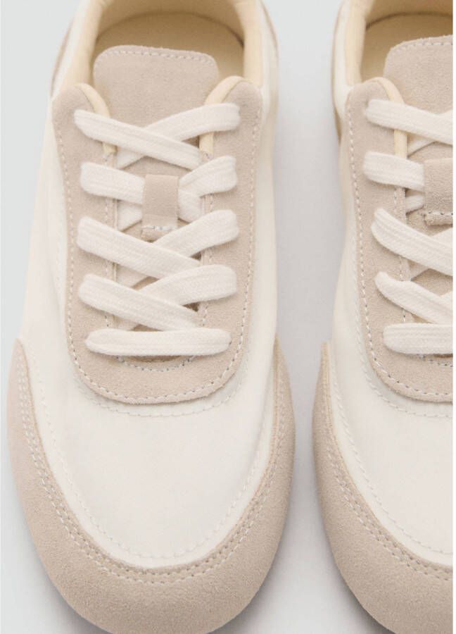 Mango sneakers wit beige