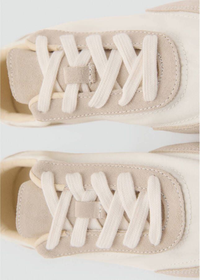 Mango sneakers wit beige