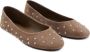 Mango suède ballerina's lichtbruin - Thumbnail 2