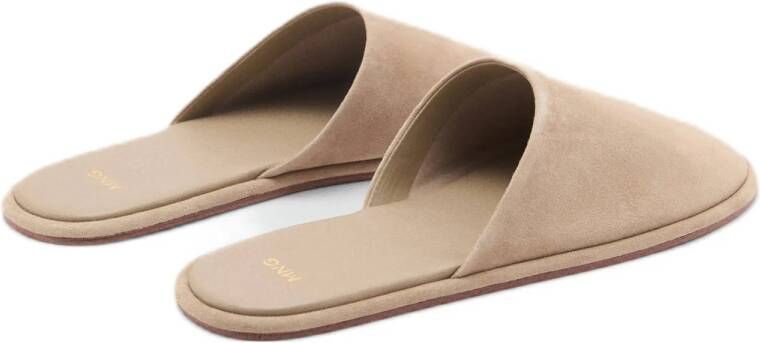 Mango suède slippers beige