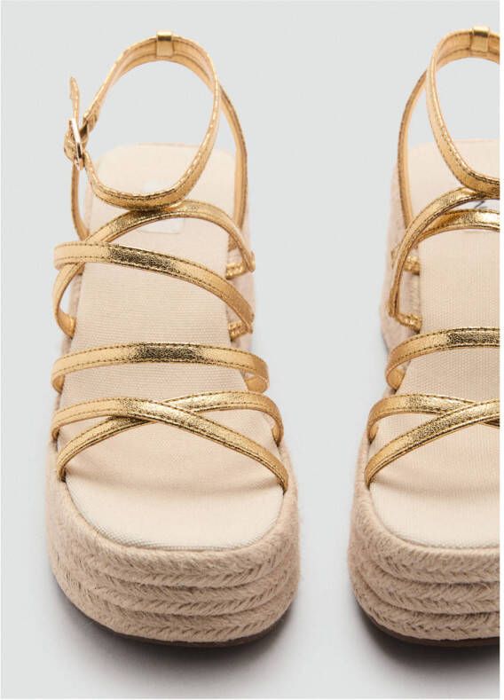 MANGO TEEN espadrilles goud