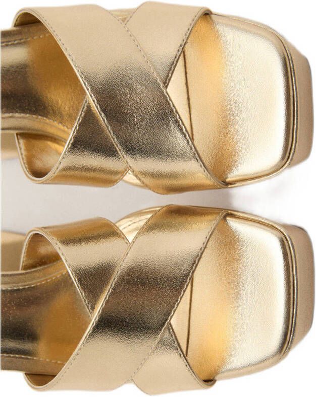 MANGO TEEN sandalettes goud