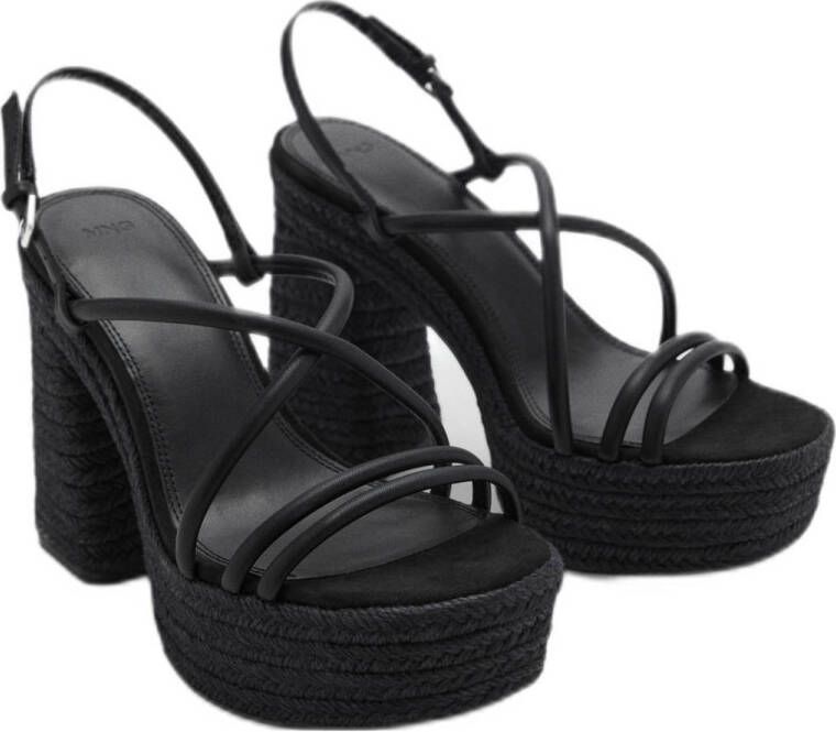 MANGO TEEN sandalettes zwart