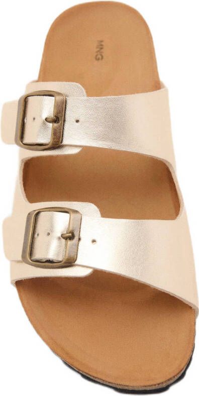 MANGO TEEN slippers goud