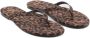 Mango teenslippers met panterprint cognac zwart - Thumbnail 2