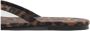 Mango teenslippers met panterprint cognac zwart - Thumbnail 3