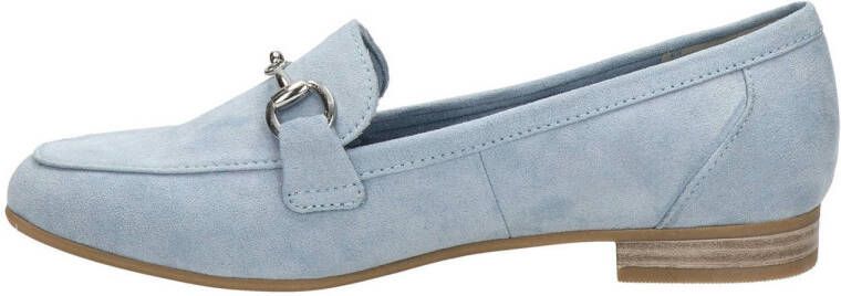 Marco Tozzi suède loafers blauw