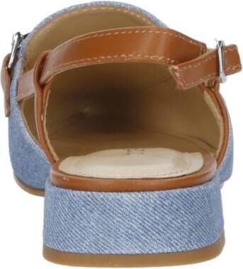 Maripe denim slingback loafers blauw