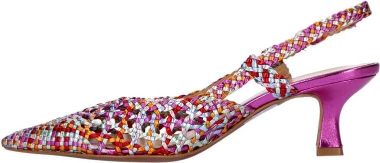 Maripe Valeria 4872 leren slingback pumps roze multi