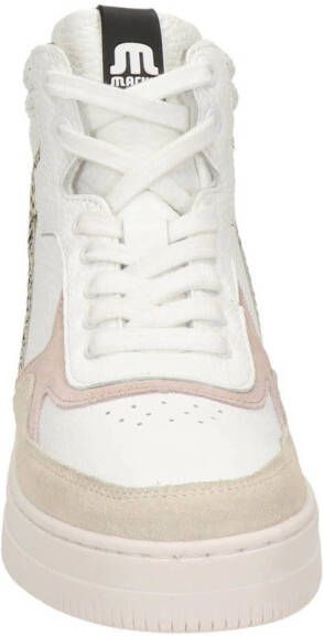 Maruti Mona hoge leren sneakers wit roze beige