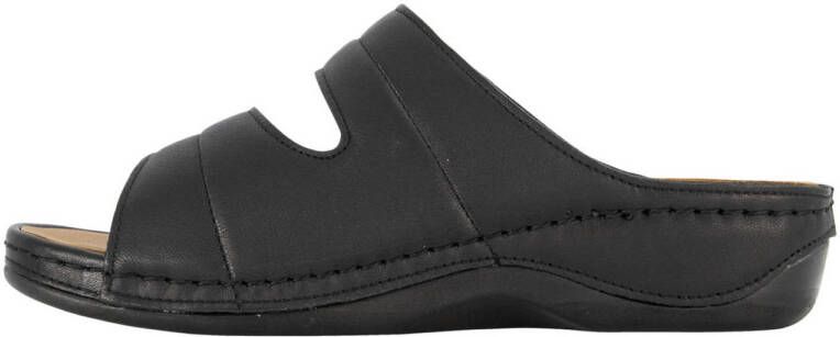 Medicus comfort leren slippers zwart