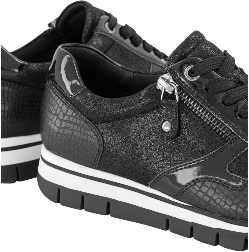 Medicus comfort leren sneakers zwart