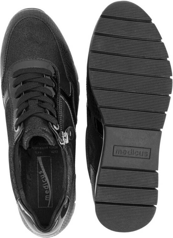 Medicus comfort leren sneakers zwart