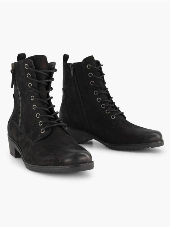 Medicus comfort leren veterboots zwart
