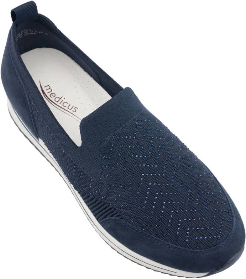 Medicus slip-on sneakers donkerblauw