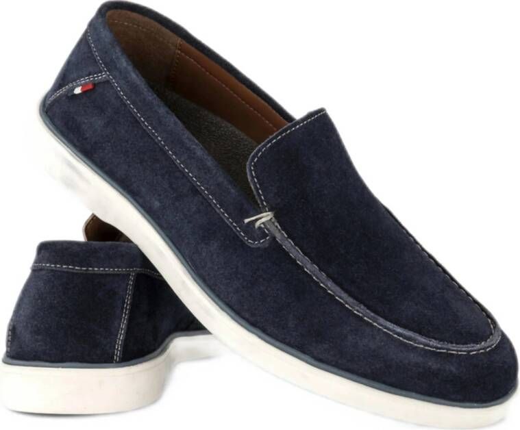 Memphis One suède loafers donkerblauw
