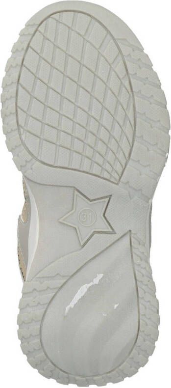 Mexx chunky leren sneakers beige goud