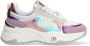 Mexx Kids XX825100-777 Meisjes Lage Sneakers Paars Blauw Wit Leer Veters - Thumbnail 4