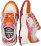 Mexx Kids XX825100-735 Meisjes Lage Sneakers Oranje Roze Wit Leer Veters - Thumbnail 4