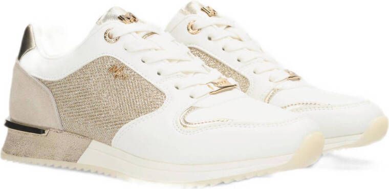 Mexx Fleur sneakers wit goud