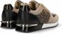 Mexx Fleur suède sneakers met panterprint taupe - Thumbnail 10