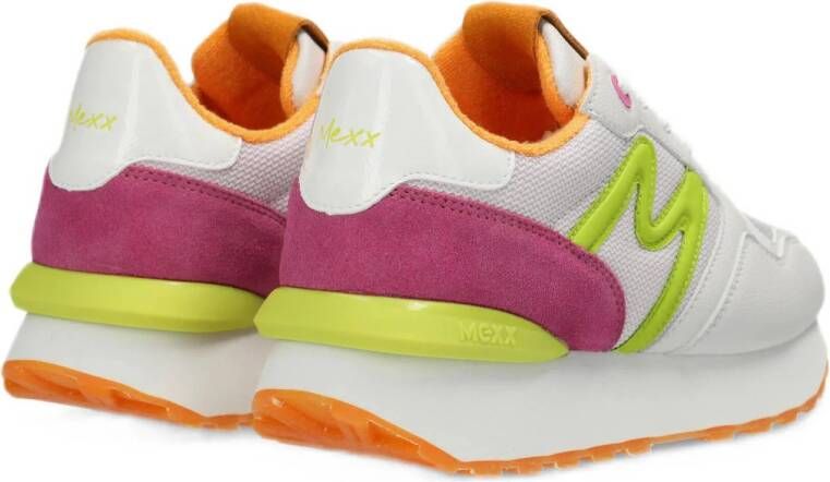 Mexx Juju suède sneakers roze groen