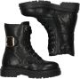 Mexx Kids XX824553-989 Meisjes Enkellaarsjes Zwart Leer Veters - Thumbnail 3