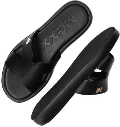 Mexx Lotus slippers zwart