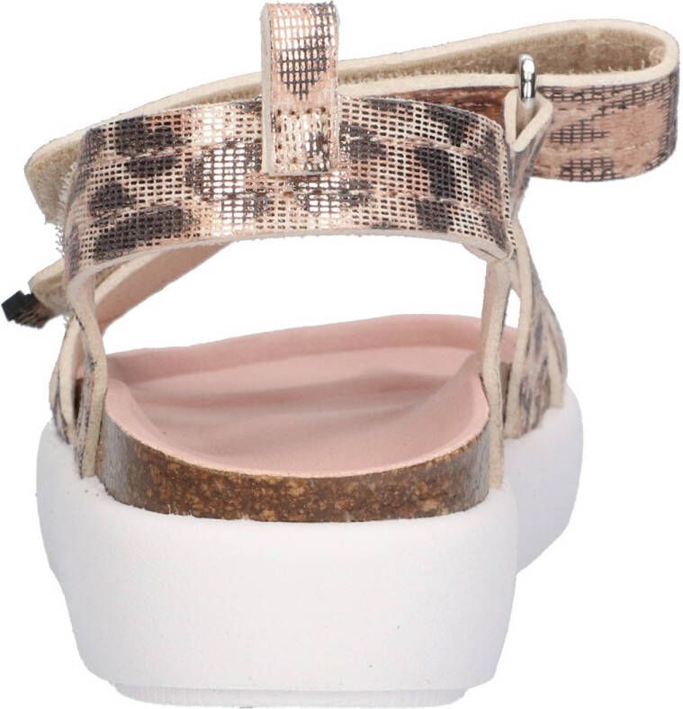 Mexx sandalen met panterprint beige