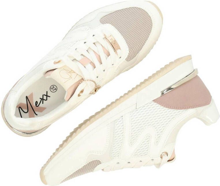 Mexx sneakers wit roze