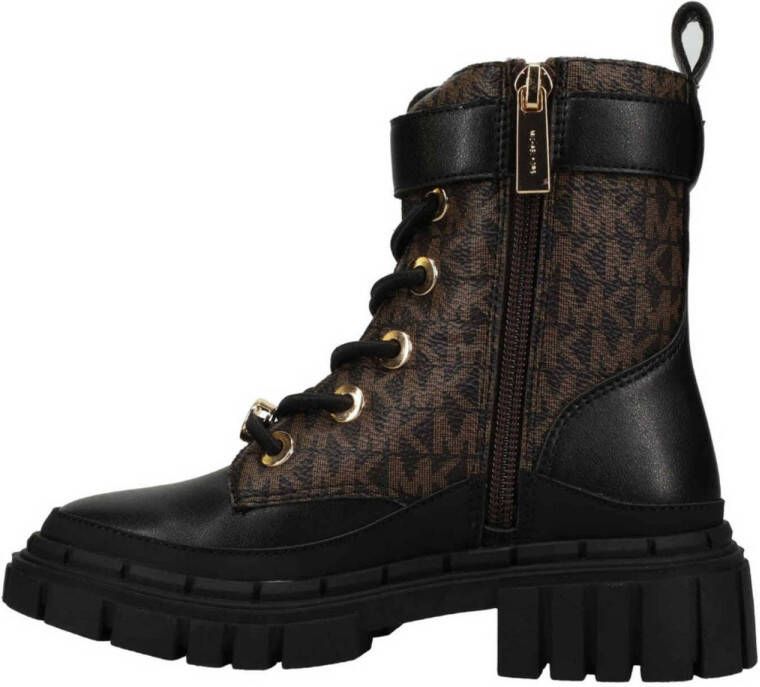 Michael Kors Blake Colby veterboots zwart bruin