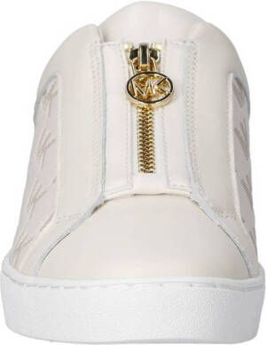 Michael Kors Keaton zip slip on sneakers crème