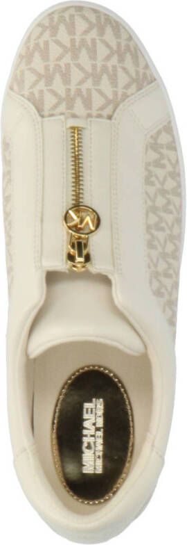 Michael Kors Keaton zip slip on sneakers ecru