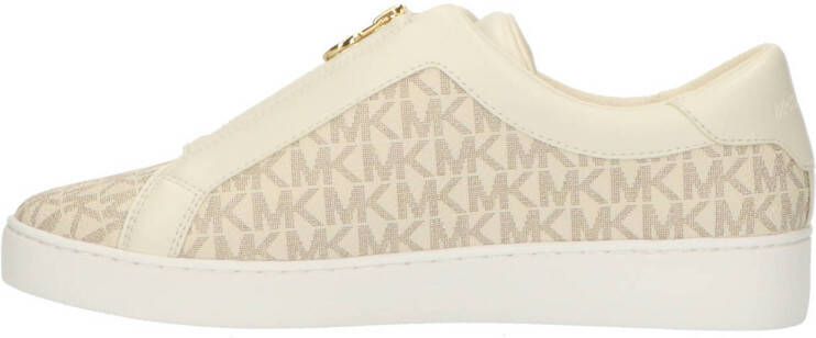 Michael Kors Keaton zip slip on sneakers ecru