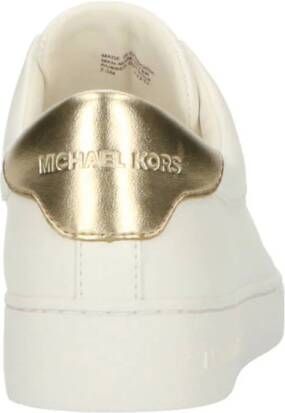 Michael Kors Keaton zip slip on sneakers wit goud