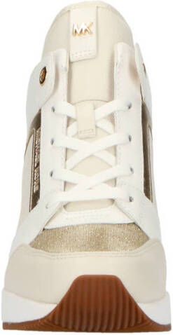 Michael Kors leren sneakers met sleehak goud