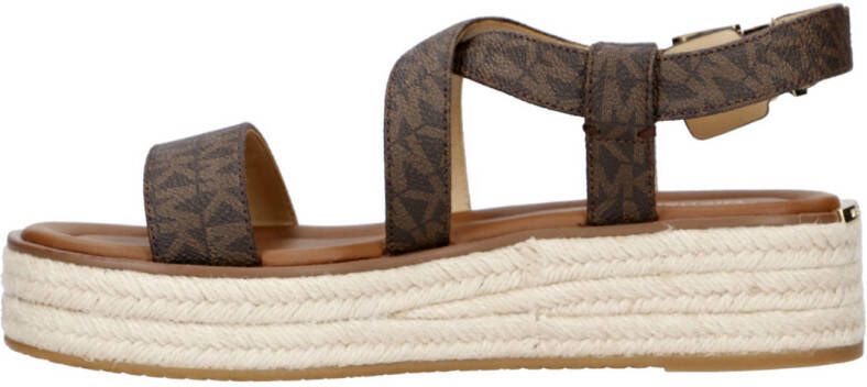 Michael Kors Lynn leren espadrilles bruin