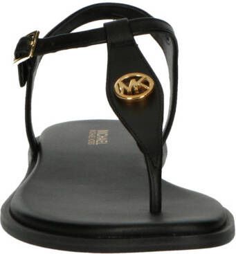 Michael Kors Mallory Thong leren sandalen zwart