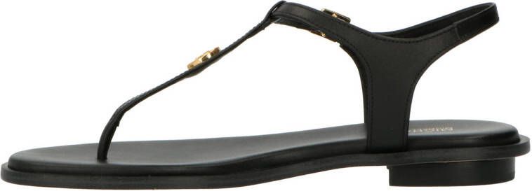 Michael Kors Mallory Thong leren sandalen zwart