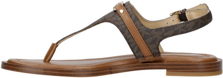 Michael Kors Mandy leren sandalen bruin