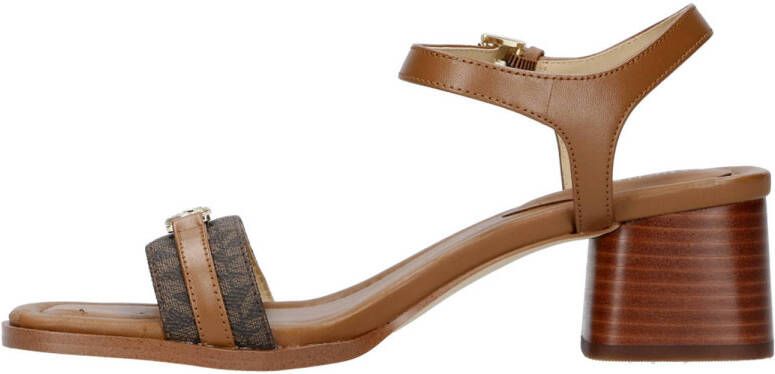 Michael Kors Mandy leren sandalettes bruin