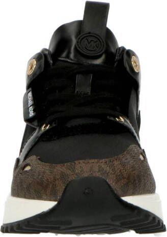 Michael Kors Theo leren sneakers zwart bruin