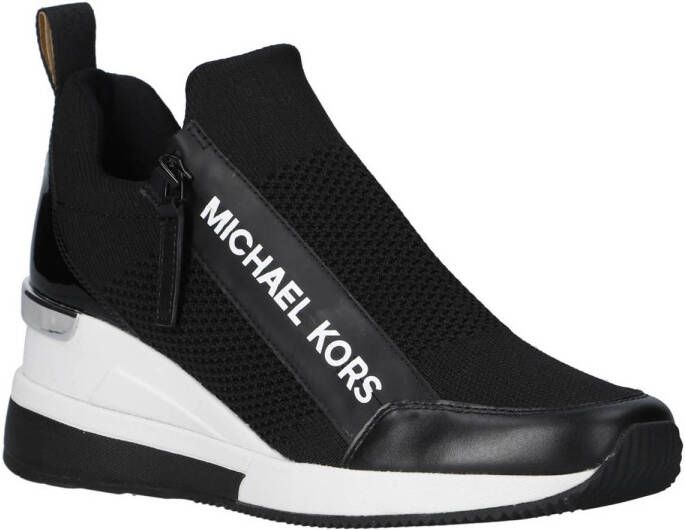 Michael Kors Willis Wedge Trainer sneakers zwart wit