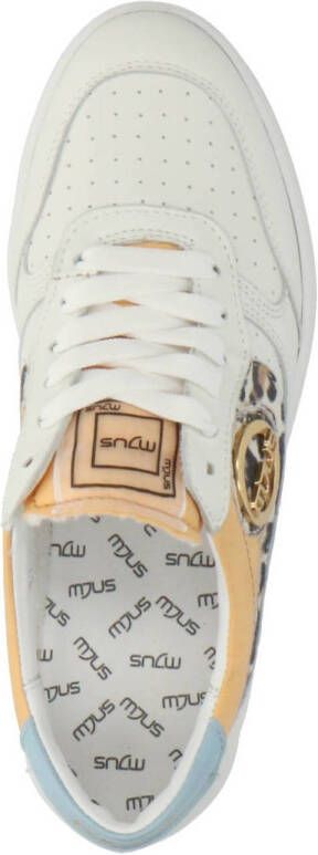 Mjus Valley leren sneakers wit geel