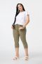 MS Mode aansluitend regular waist broek kaki - Thumbnail 2
