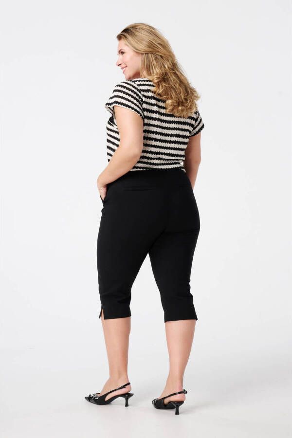 MS Mode regular waist broek zwart